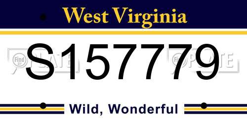 S157779 West Virginia License Plate