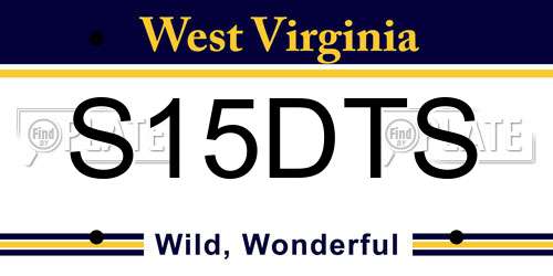 S15DTS West Virginia License Plate