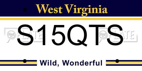 S15QTS West Virginia License Plate