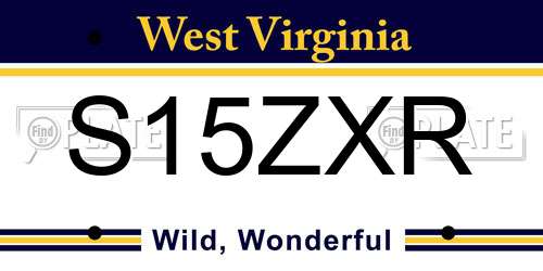 S15ZXR West Virginia License Plate