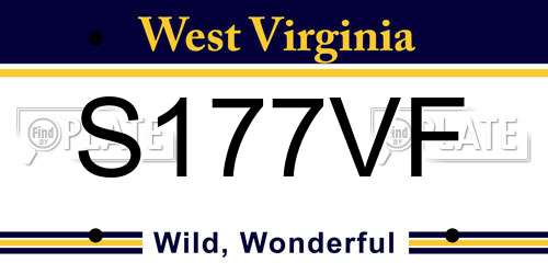 S177VF West Virginia License Plate