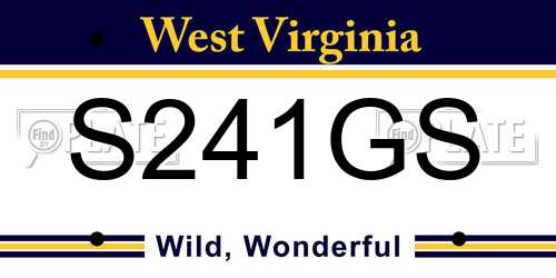 S241GS West Virginia License Plate