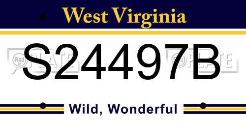 S24497B West Virginia License Plate