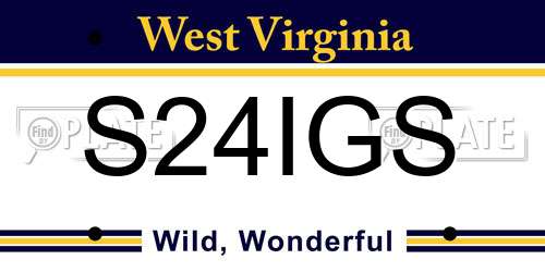 S24IGS West Virginia License Plate