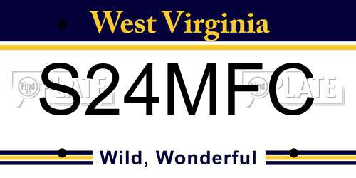 S24MFC West Virginia License Plate