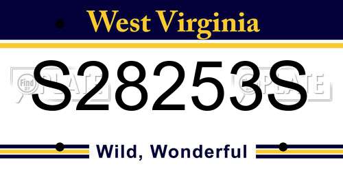 S28253S West Virginia License Plate