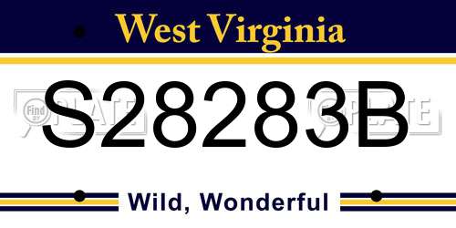 S28283B West Virginia License Plate