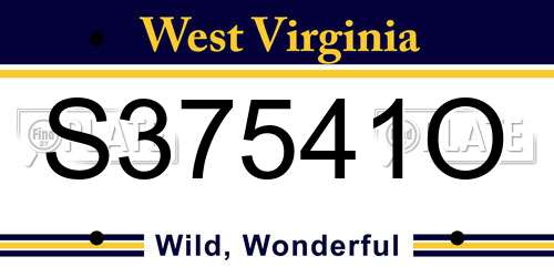 S37541O West Virginia License Plate