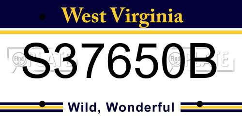 S37650B West Virginia License Plate