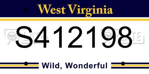 S412198 West Virginia License Plate