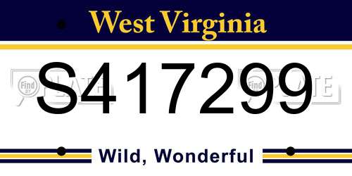 S417299 West Virginia License Plate