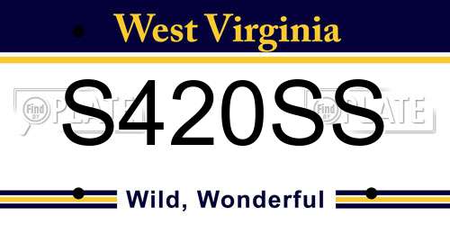 S420SS West Virginia License Plate