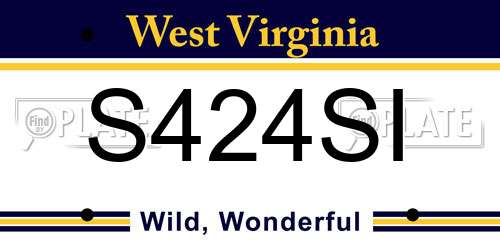 S424SI West Virginia License Plate
