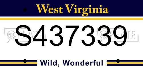 S437339 West Virginia License Plate