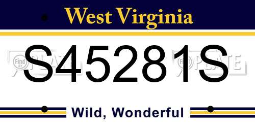 S45281S West Virginia License Plate