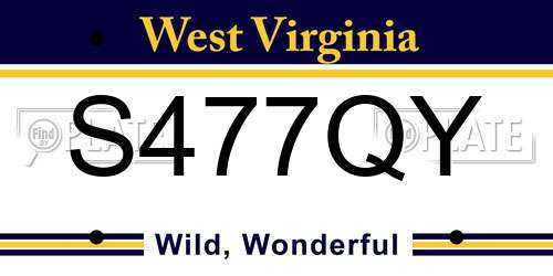 S477QY West Virginia License Plate