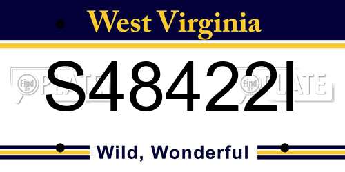 S48422I West Virginia License Plate