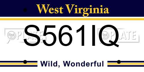 S561IQ West Virginia License Plate