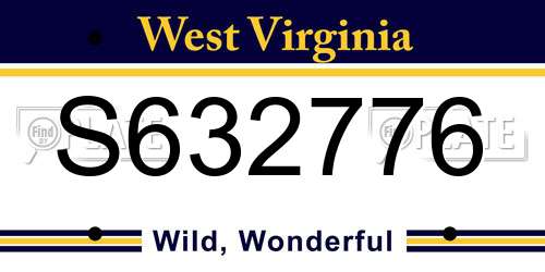 S632776 West Virginia License Plate