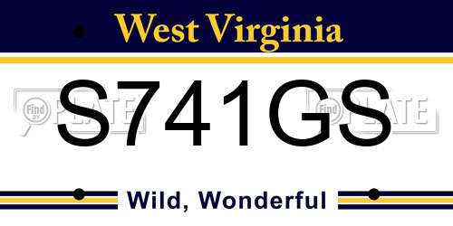 S741GS West Virginia License Plate