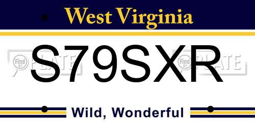 S79SXR West Virginia License Plate