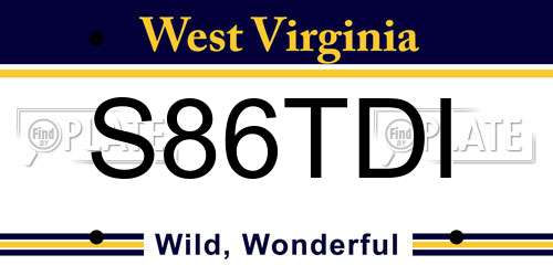 S86TDI West Virginia License Plate