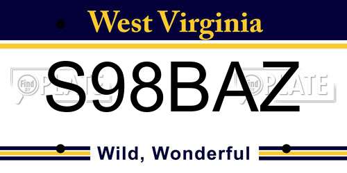 S98BAZ West Virginia License Plate