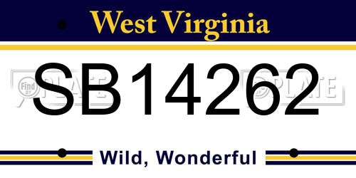 SB14262 West Virginia License Plate
