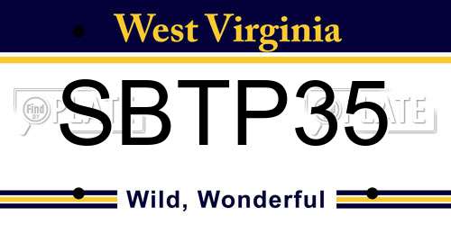 SBTP35 West Virginia License Plate