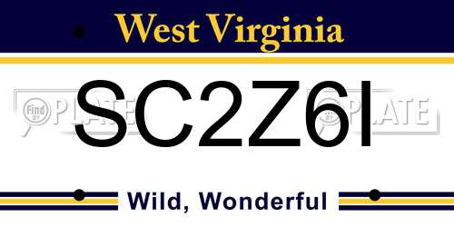 SC2Z6I West Virginia License Plate