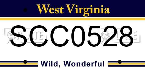SCC0528 West Virginia License Plate