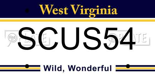 SCUS54 West Virginia License Plate