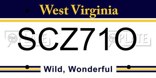 SCZ71O West Virginia License Plate