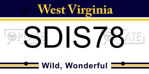 SDIS78 West Virginia License Plate