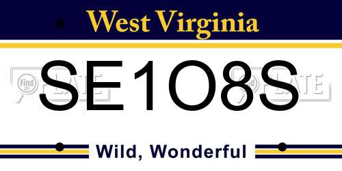 SE1O8S West Virginia License Plate