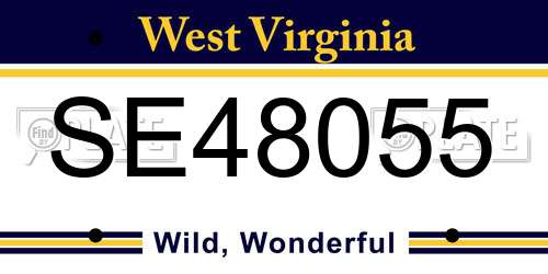 SE48055 West Virginia License Plate