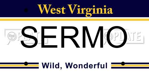 SERMO West Virginia License Plate