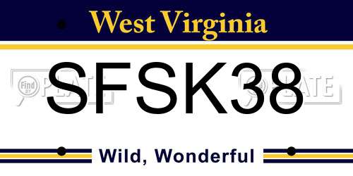 SFSK38 West Virginia License Plate