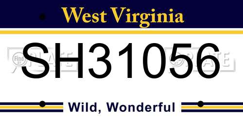 SH31056 West Virginia License Plate