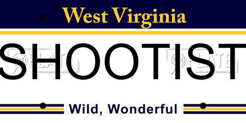 SHOOTIST West Virginia License Plate