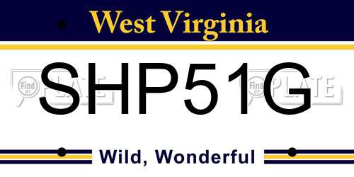 SHP51G West Virginia License Plate