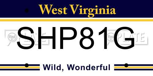 SHP81G West Virginia License Plate