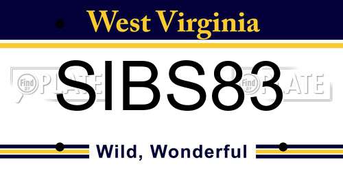 SIBS83 West Virginia License Plate