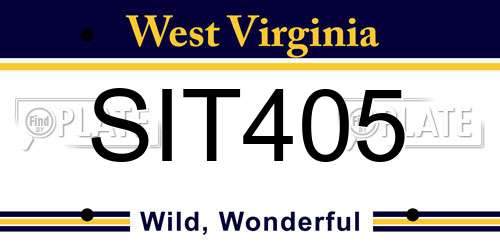 SIT405 West Virginia License Plate