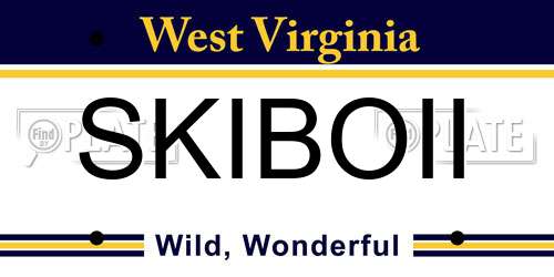SKIBOII West Virginia License Plate