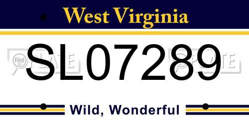 SL07289 West Virginia License Plate