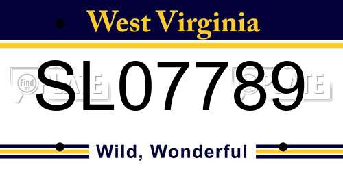 SL07789 West Virginia License Plate