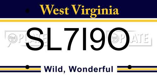 SL7I9O West Virginia License Plate