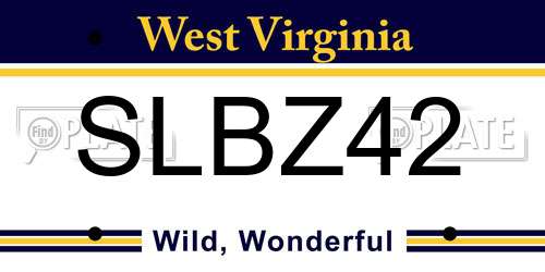 SLBZ42 West Virginia License Plate