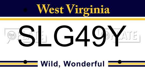 SLG49Y West Virginia License Plate